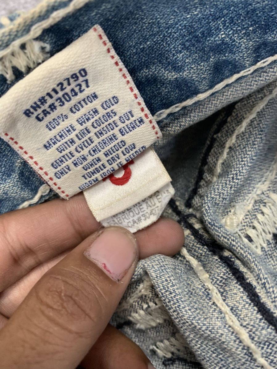 Tornado Mart Vtg true religion y2k flare washed jeans Size US 28 / EU 44 - 12 Thumbnail