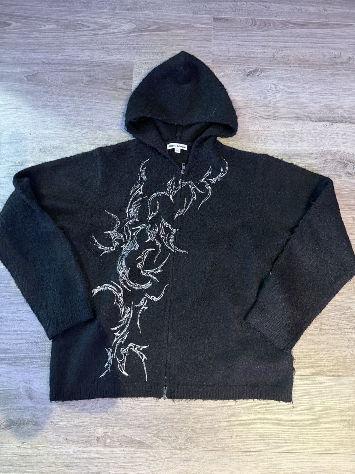 Jaded London Jaded London Mohair Zip-Up Hoodie Size US S / EU 44-46 / 1 - 1 Thumbnail