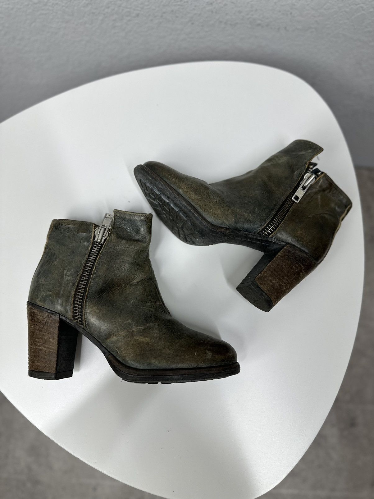 A.S.98 Vintage Leather Boots AS 98 HandMade Guidi Italy Rick owens Size US 9 / IT 39 - 5 Thumbnail