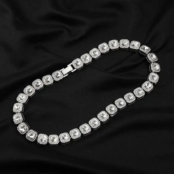 Japanese Brand Rhinestone Cuban Necklace Size ONE SIZE - 4 Thumbnail