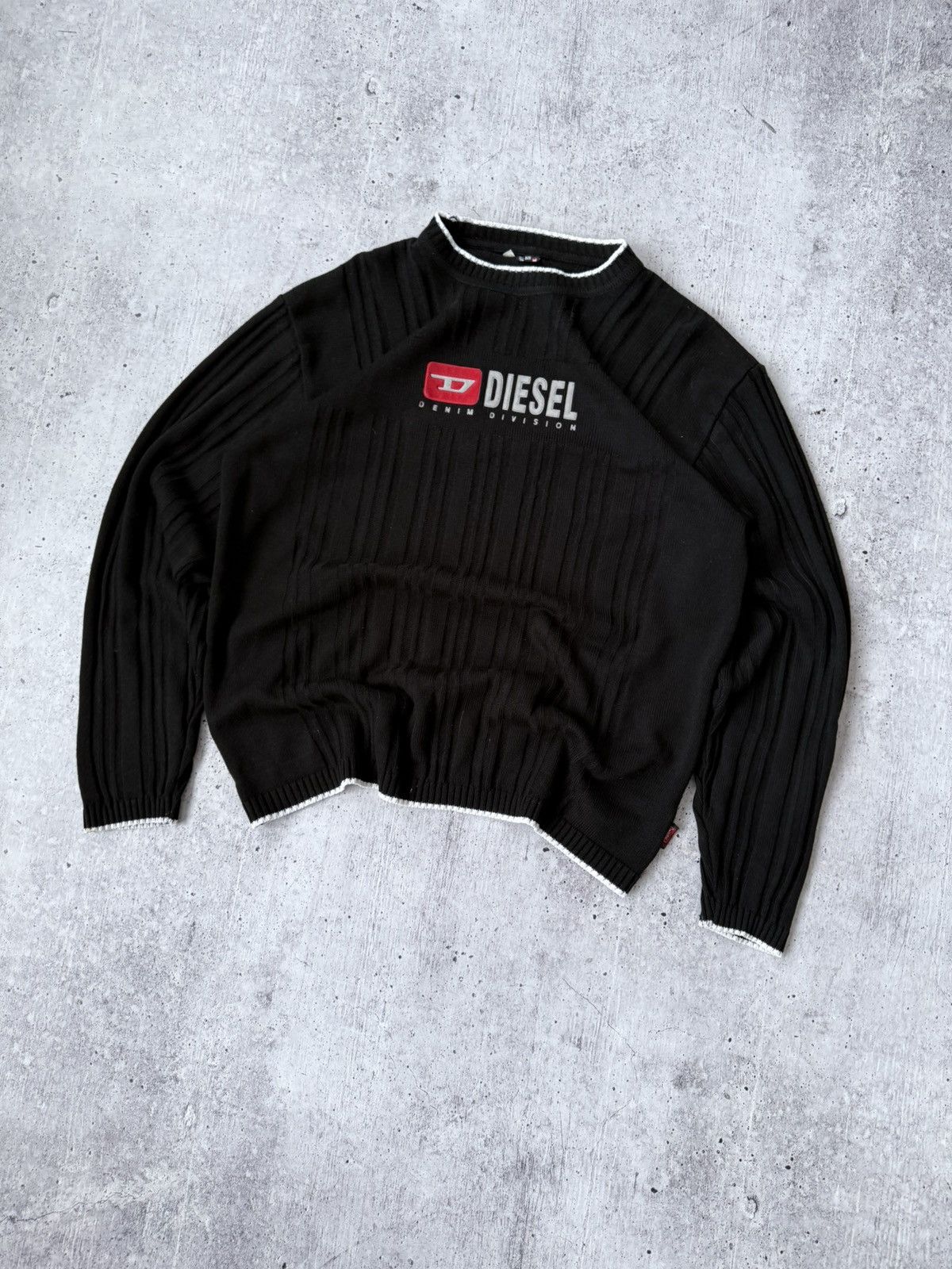 Diesel × Vintage Diesel Vintage Big Logo Y2K Sweater Size US XL / EU 56 / 4 - 2 Thumbnail