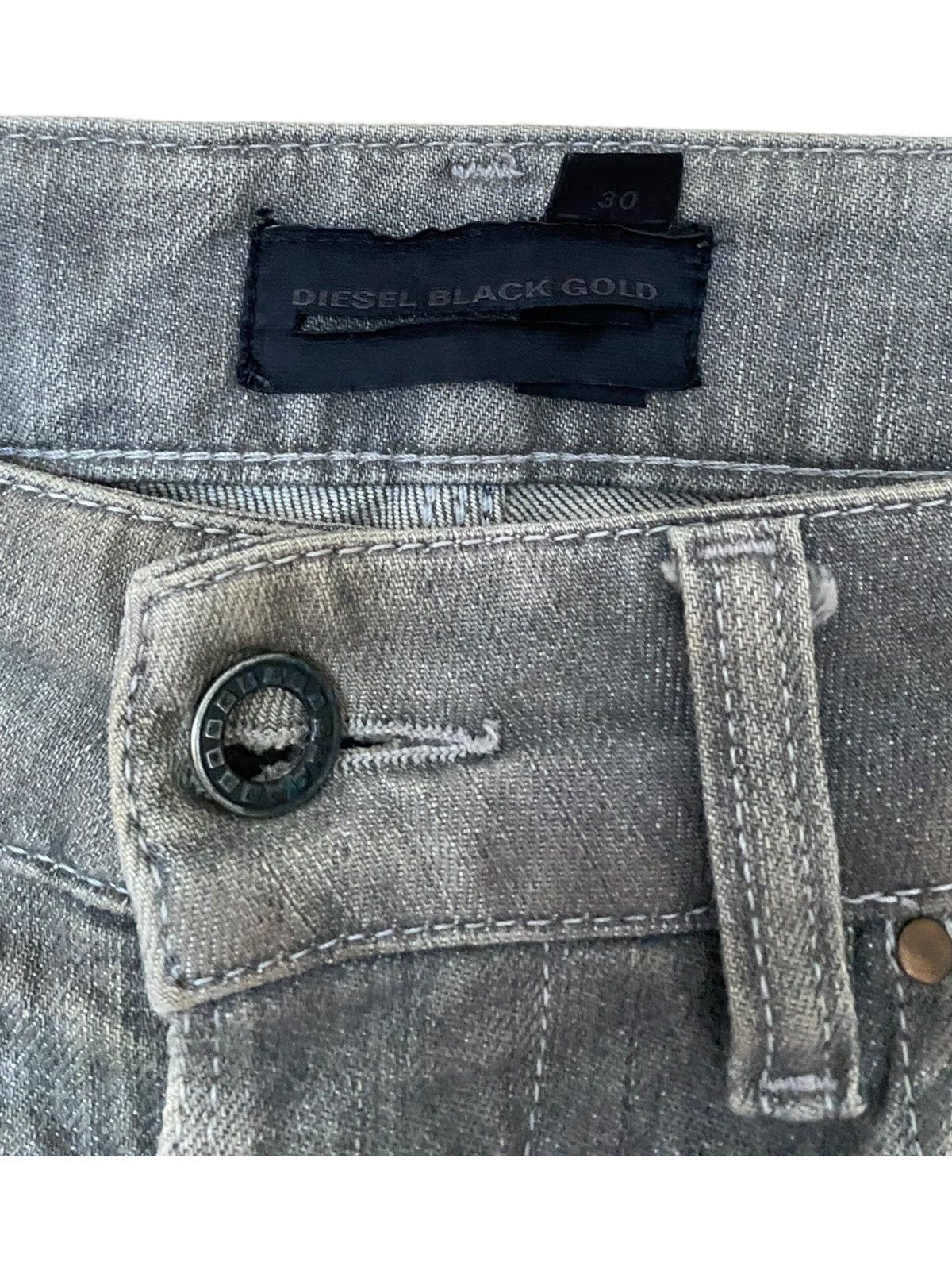 Diesel × If Six Was Nine Vintage Brand Diesel Black Gold Jeans 2000s Size US 30 / EU 46 - 13 Thumbnail
