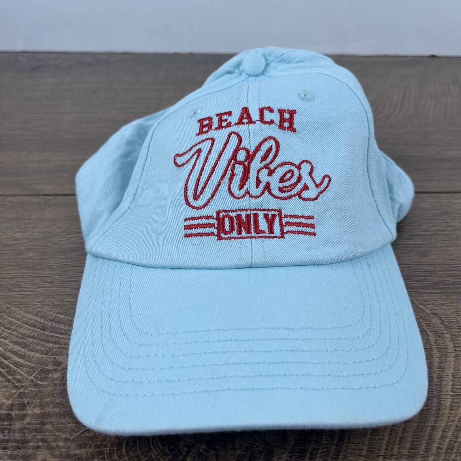 Other Beach Vibes Only Hat Beach Vibes Teal Blue Adjustable Hat Te Size ONE SIZE - 4 Thumbnail
