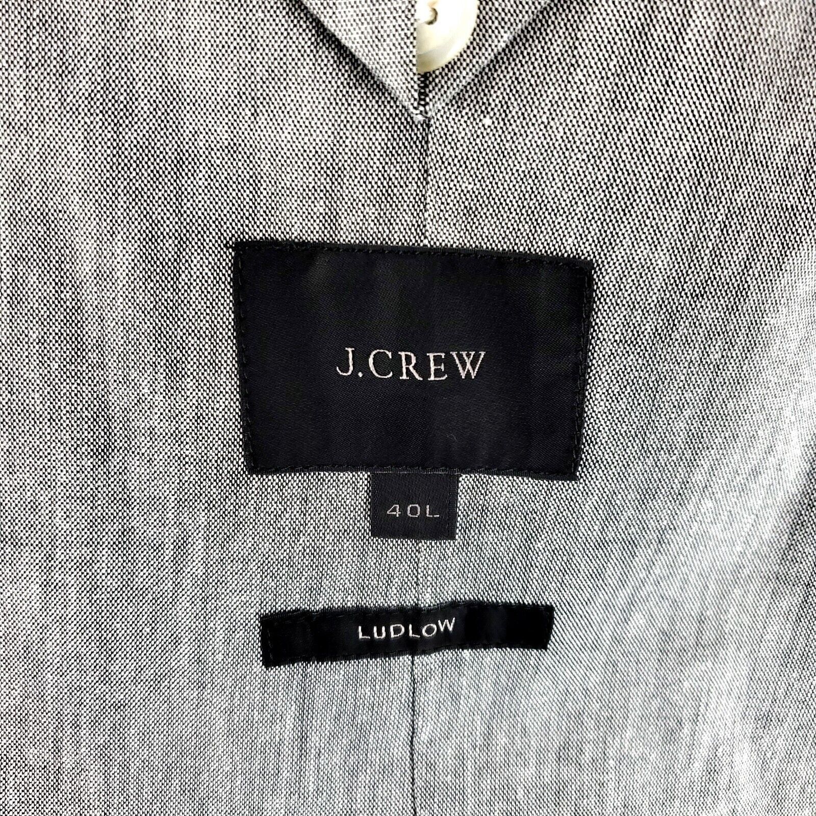 J.Crew J Crew Ludlow Cotton 2 Button 2 Piece Suit 38R Gray Sharkski Size 38R - 8 Thumbnail