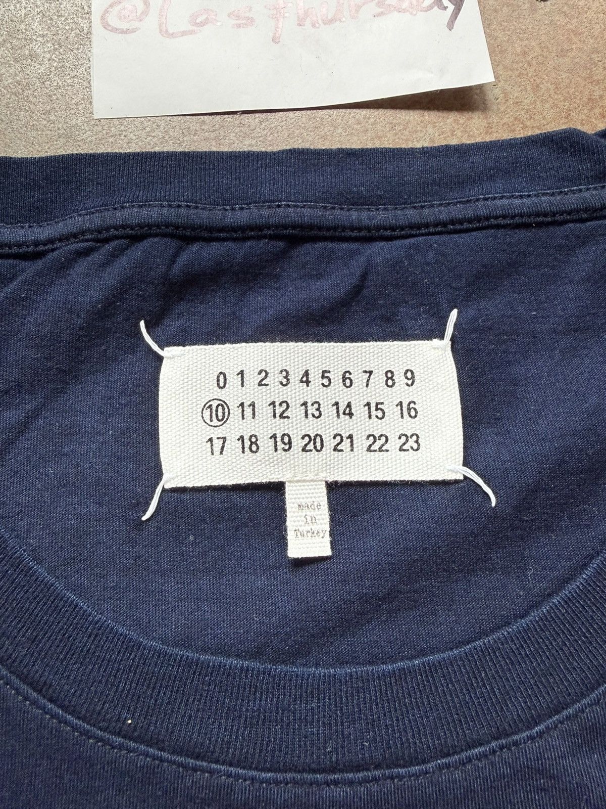 Maison Margiela Maison Margiela Line 10 Basic Tee Navy XL Size US XL / EU 56 / 4 - 5 Thumbnail