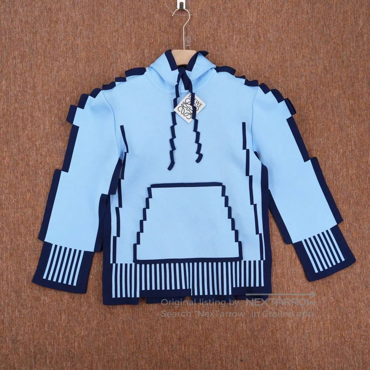 Loewe Loewe Pixelated Knit Hoodie Blue. Size US XS / EU 42 / 0 - 1 Thumbnail