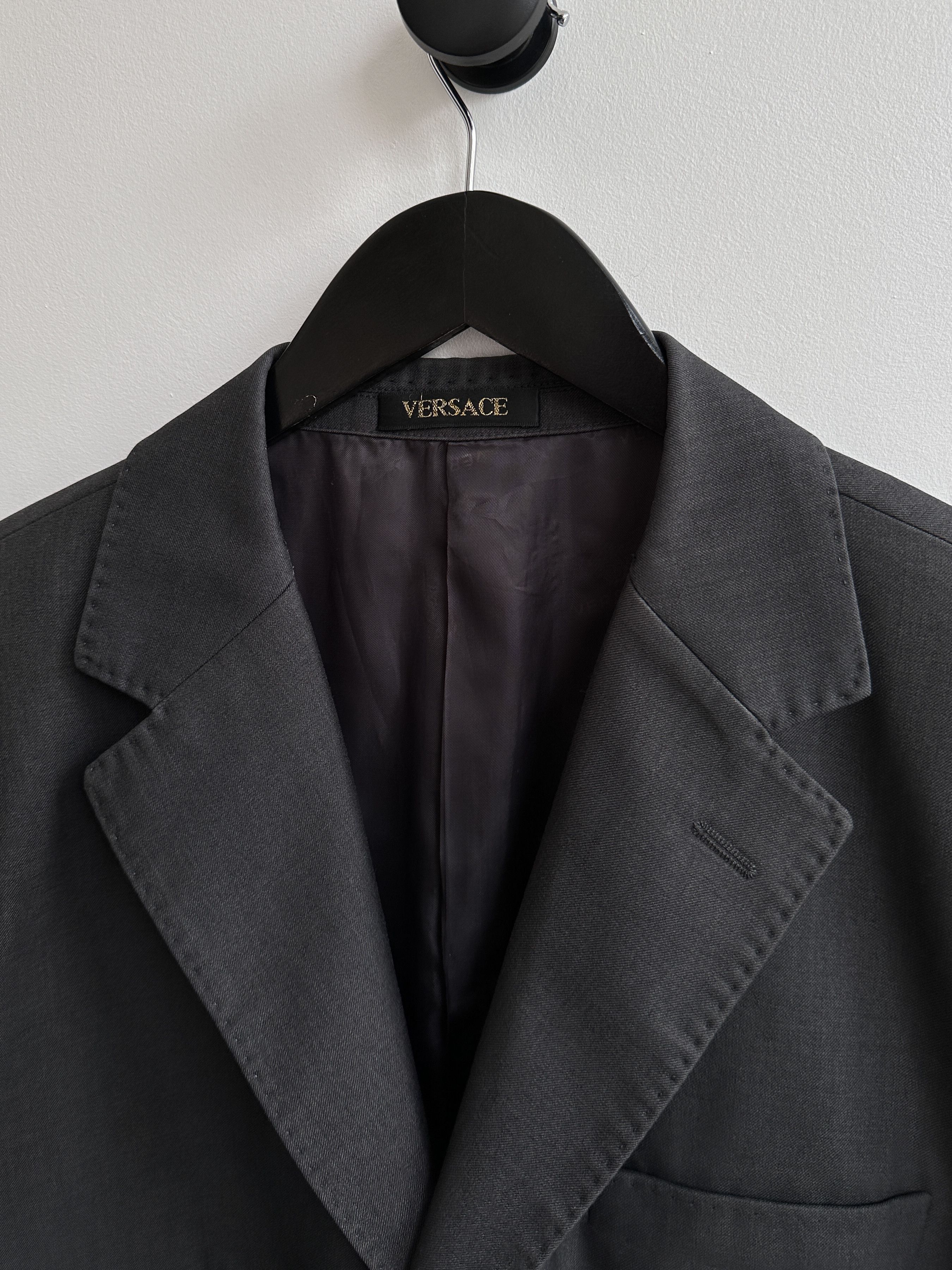 Versace Vintage Gianni Versace Gray Blazer Size 52R - 6 Thumbnail