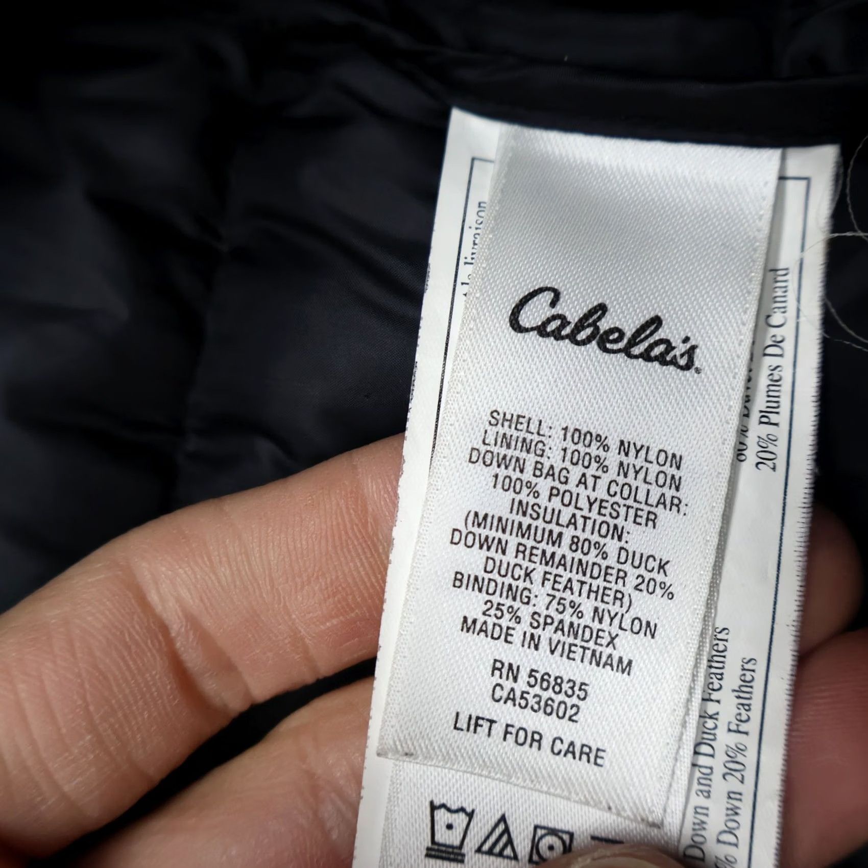 Vintage Cabela's Down Jacket Mens XL Black Insulated Quilted Full Zip Outdoor Puffer Size US XL / EU 56 / 4 - 7 Thumbnail