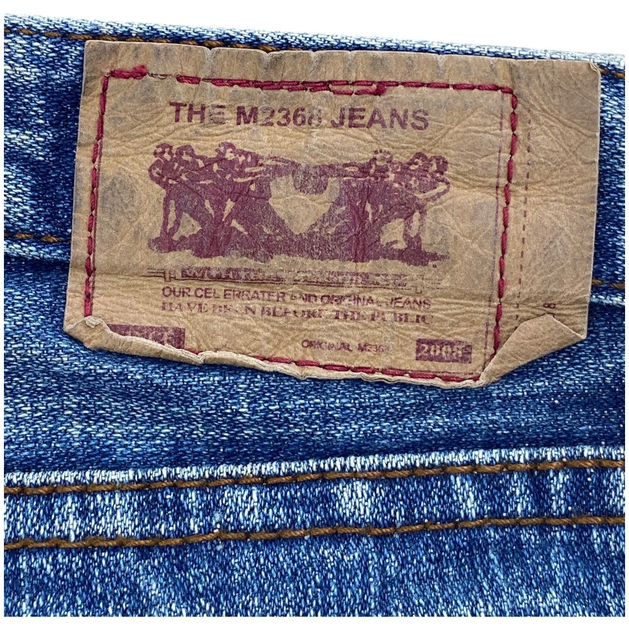 Japanese Brand Vintage Japanese Brand Distress Honeycomb Style Jeans Size US 33 - 12 Thumbnail
