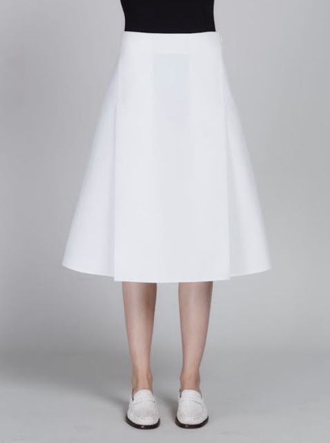 Marni o1w1db10125 A-Line Cotton Midi Skirt in White Size 30" / US 8 / IT 44 - 1 Thumbnail