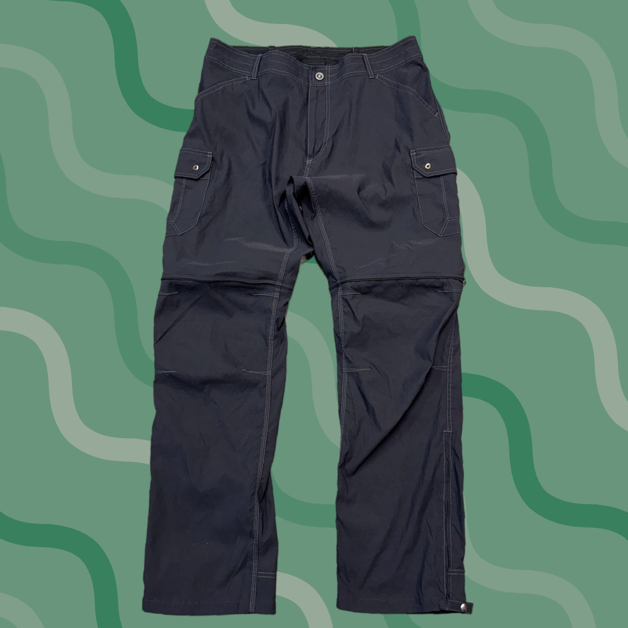 Vintage Kuhl Pants Mens 40x34 Gray Renegade Convertible Stealth Hiking Cargo Outdoor Size US 40 / EU 56 - 1 Thumbnail