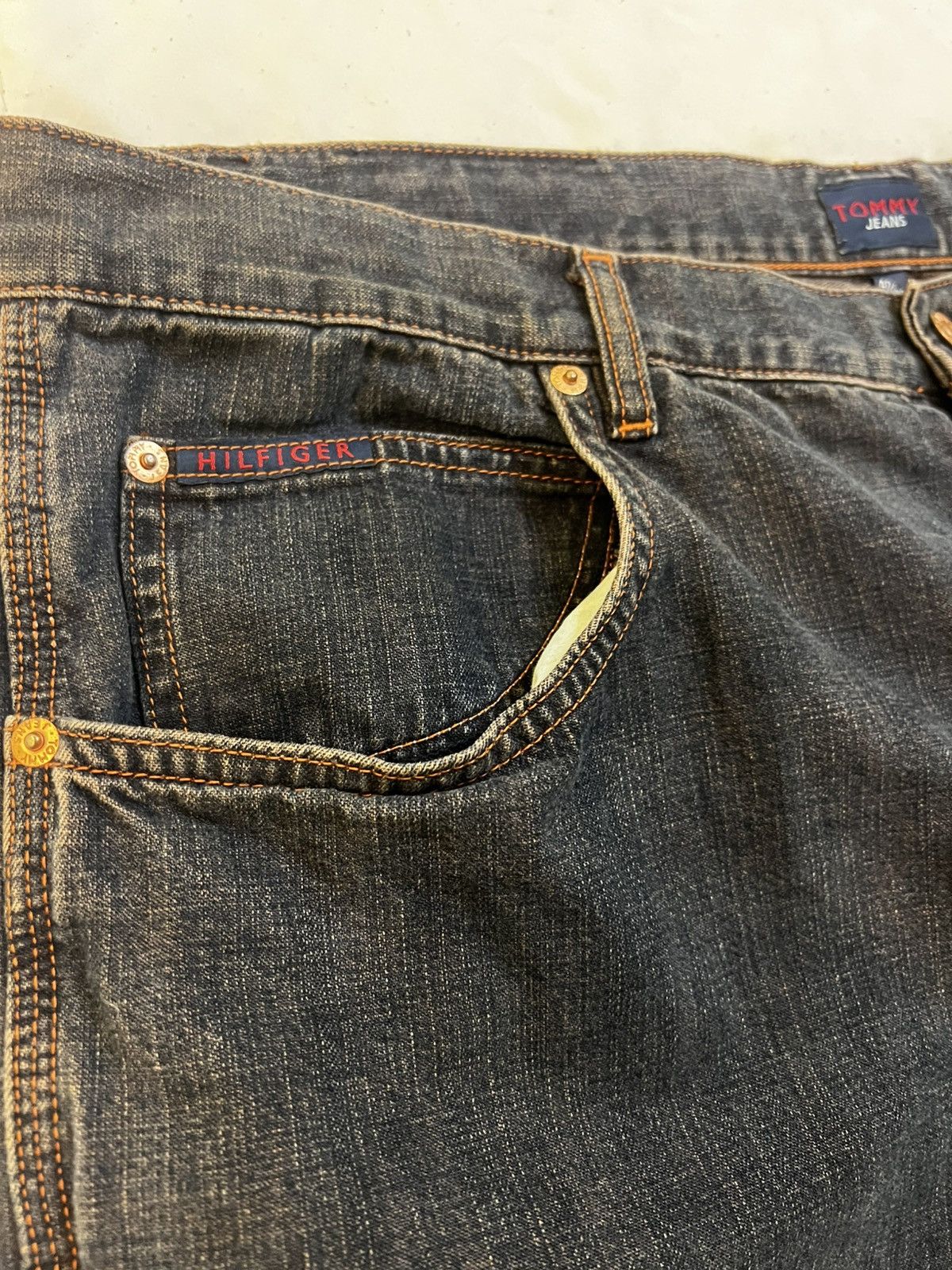 Tommy Hilfiger × Vintage Y2K Tommy Hilfiger Baggy Dark Navy Denim Jeans Size US 40 / EU 56 - 9 Thumbnail