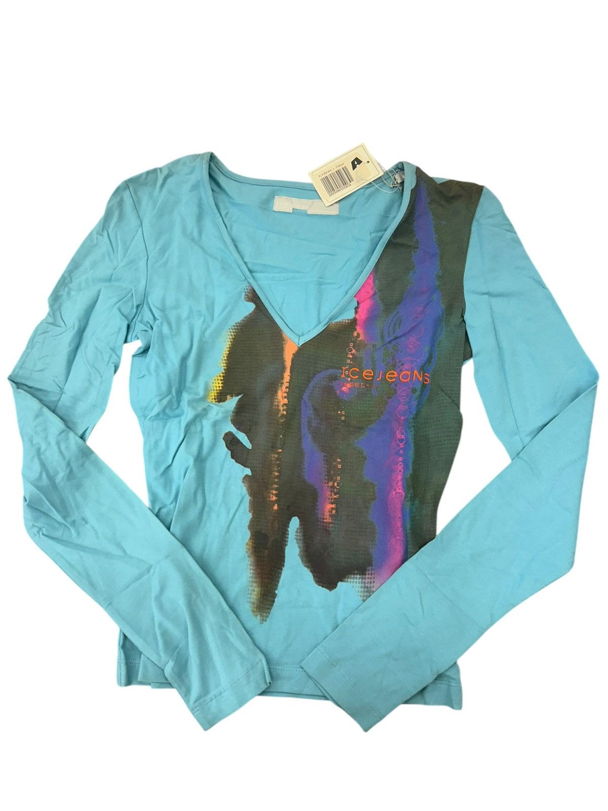 Iceberg Iceberg Ice Jeans Women’s Blue Long Sleeve T-Shirt Size 42 Size M / US 6-8 / IT 42-44 - 2 Thumbnail