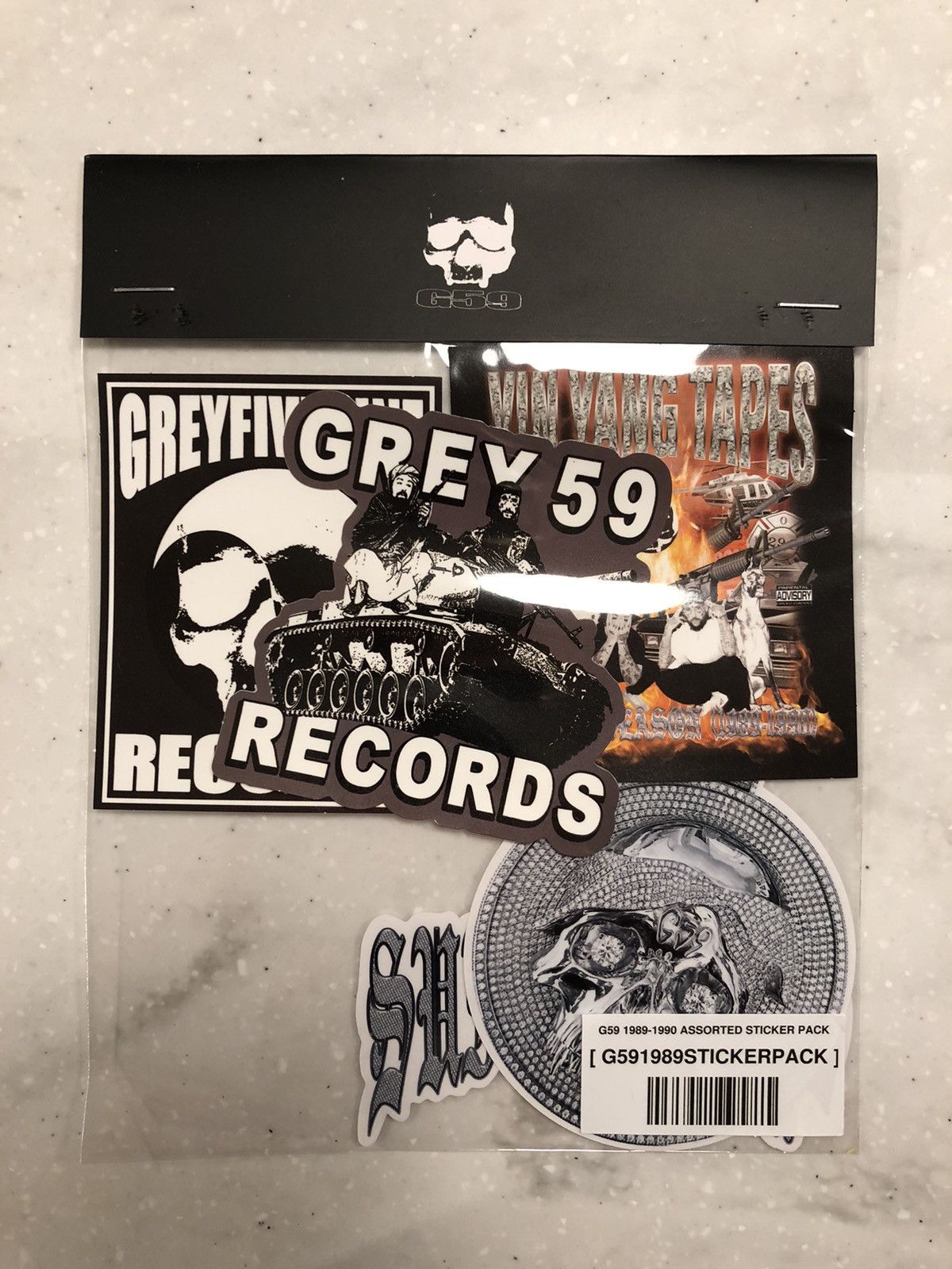G59 Records G59 1989-1990 Sticker Pack/Yin Yang/Grey59 Size ONE SIZE - 1 Thumbnail