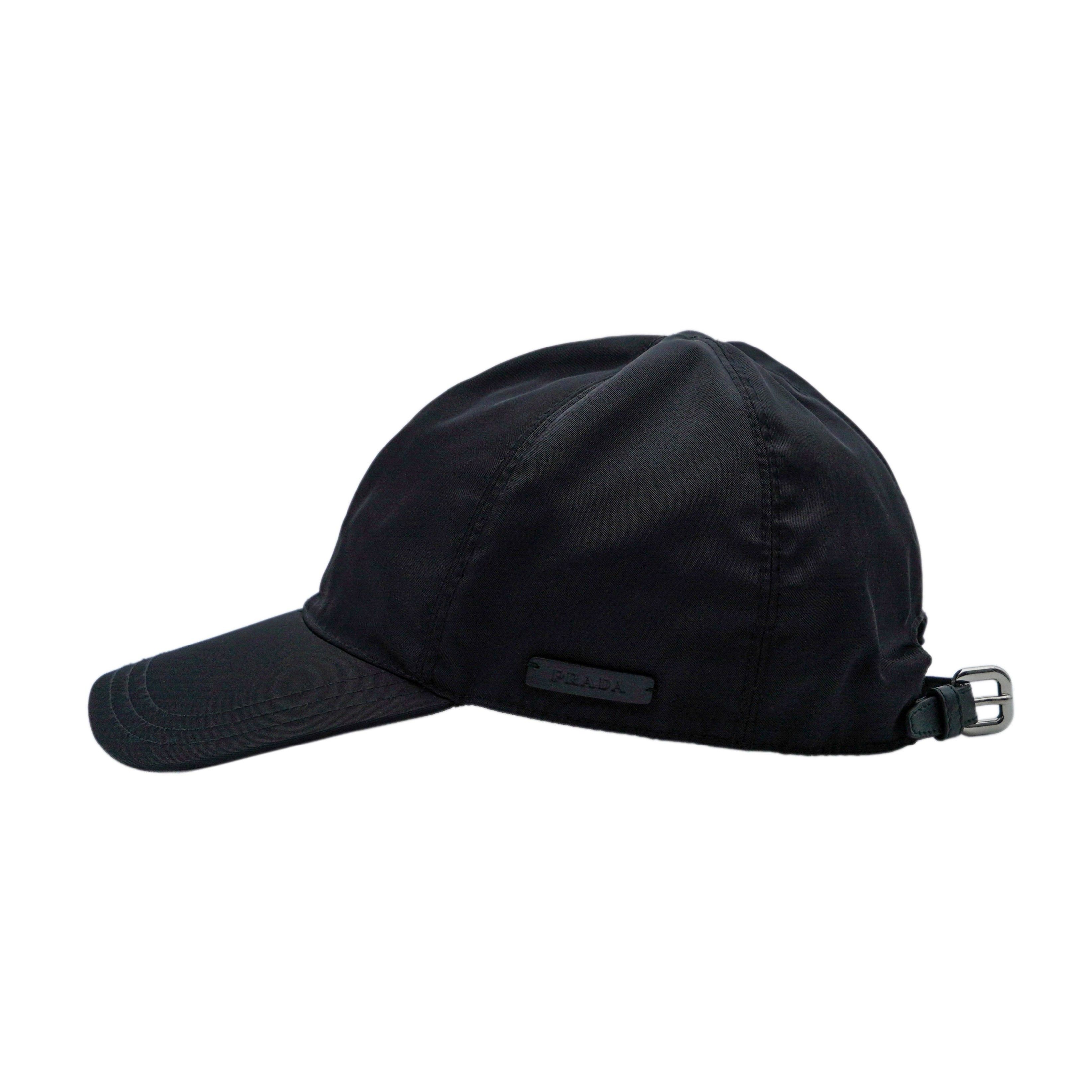 Prada Vintage Prada Milano Black Nylon Tab Logo Baseball Cap Size ONE SIZE - 3 Thumbnail