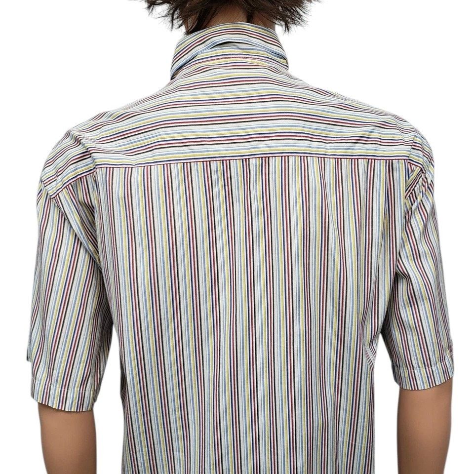 BUGATCHI BUGATCHI Uomo Shirt Hidden Button-Down Colorful Striped S/S Size US L / EU 52-54 / 3 - 8 Thumbnail
