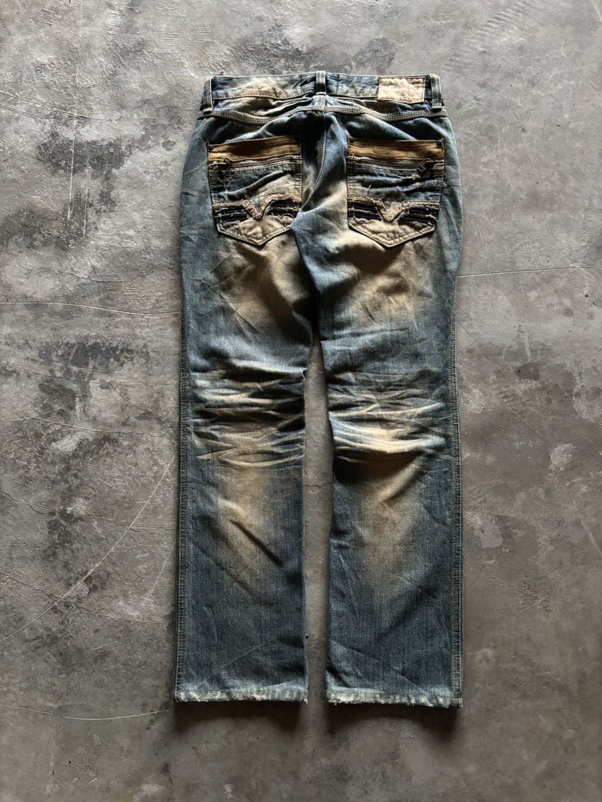 If Six Was Nine LOLITA JAPANESE JEANS MUD WASH MUDMAX DISTRESSED RUSTY PUNK Size US 30 / EU 46 - 14 Thumbnail