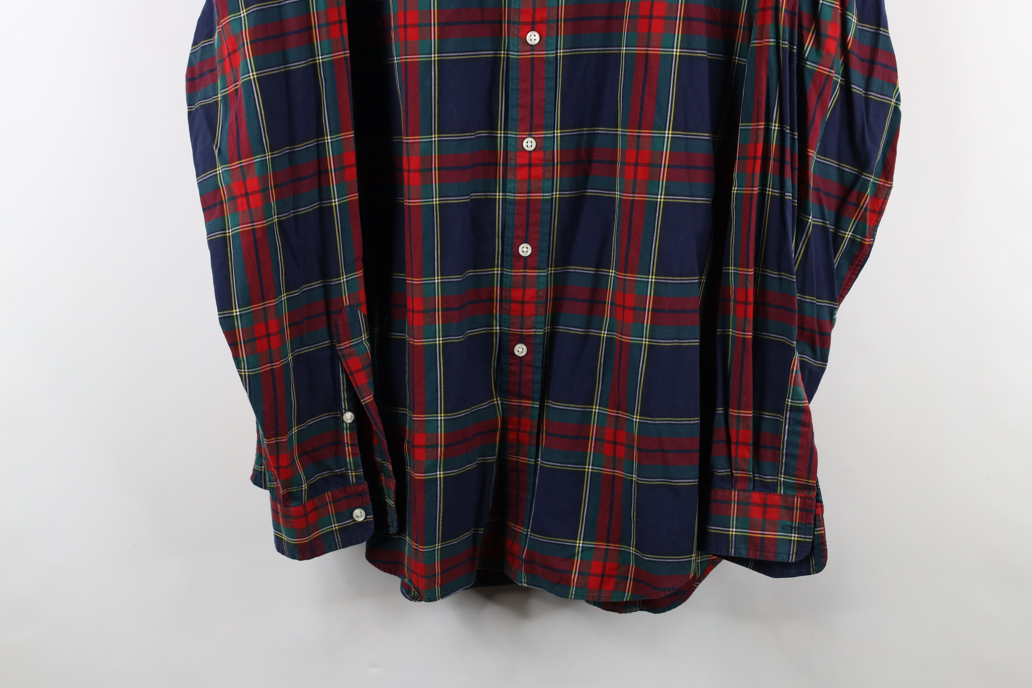 Ralph Lauren × Vintage Vintage 90s Ralph Lauren Fit Rainbow Plaid Button Down Shirt Size US XL / EU 56 / 4 - 3 Thumbnail