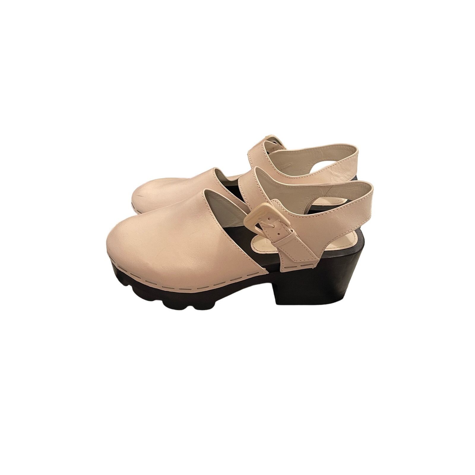 Tory Burch Tory Burch Lug Sole Leather Platform Clogs, Size: 10 Size US 10 / IT 40 - 4 Thumbnail