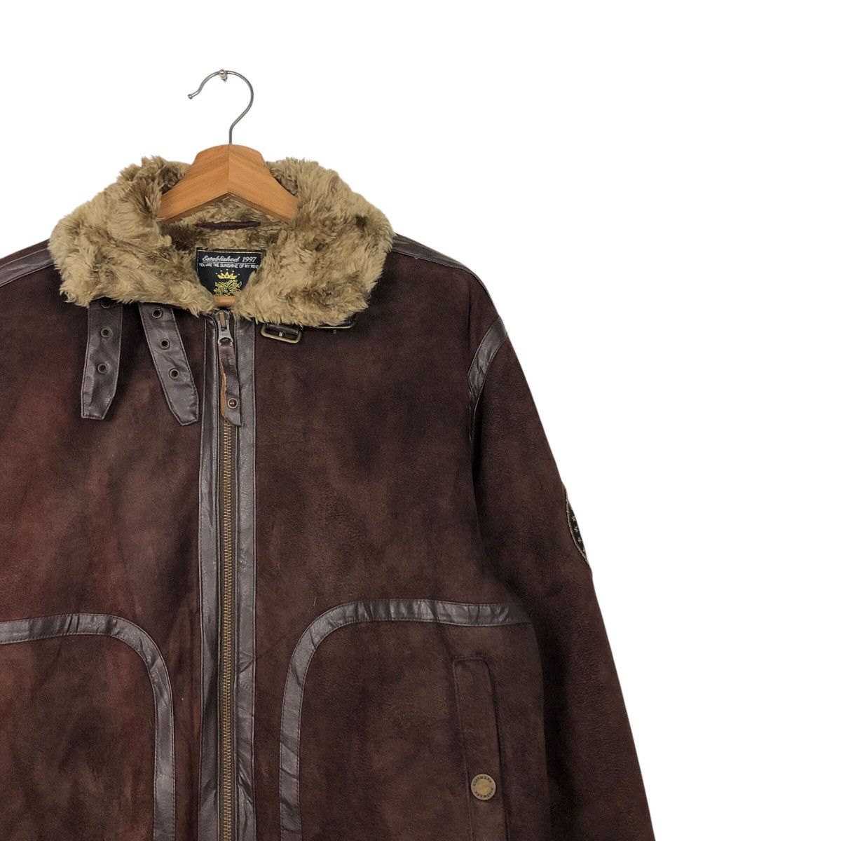 Japanese Brand 📌Vintage Biker Jacket Shearling Fur Blanket Kissmark Size US M / EU 48-50 / 2 - 7 Thumbnail