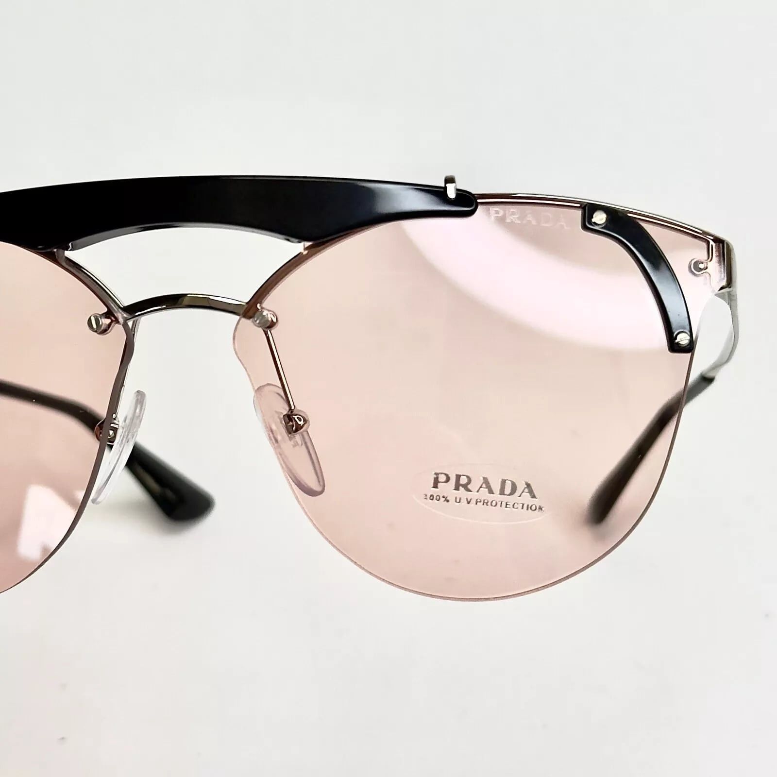 Prada PRADA ORNATE Runway Sunglasses 53U Silver Pink PR53US 53US Size ONE SIZE - 7 Thumbnail