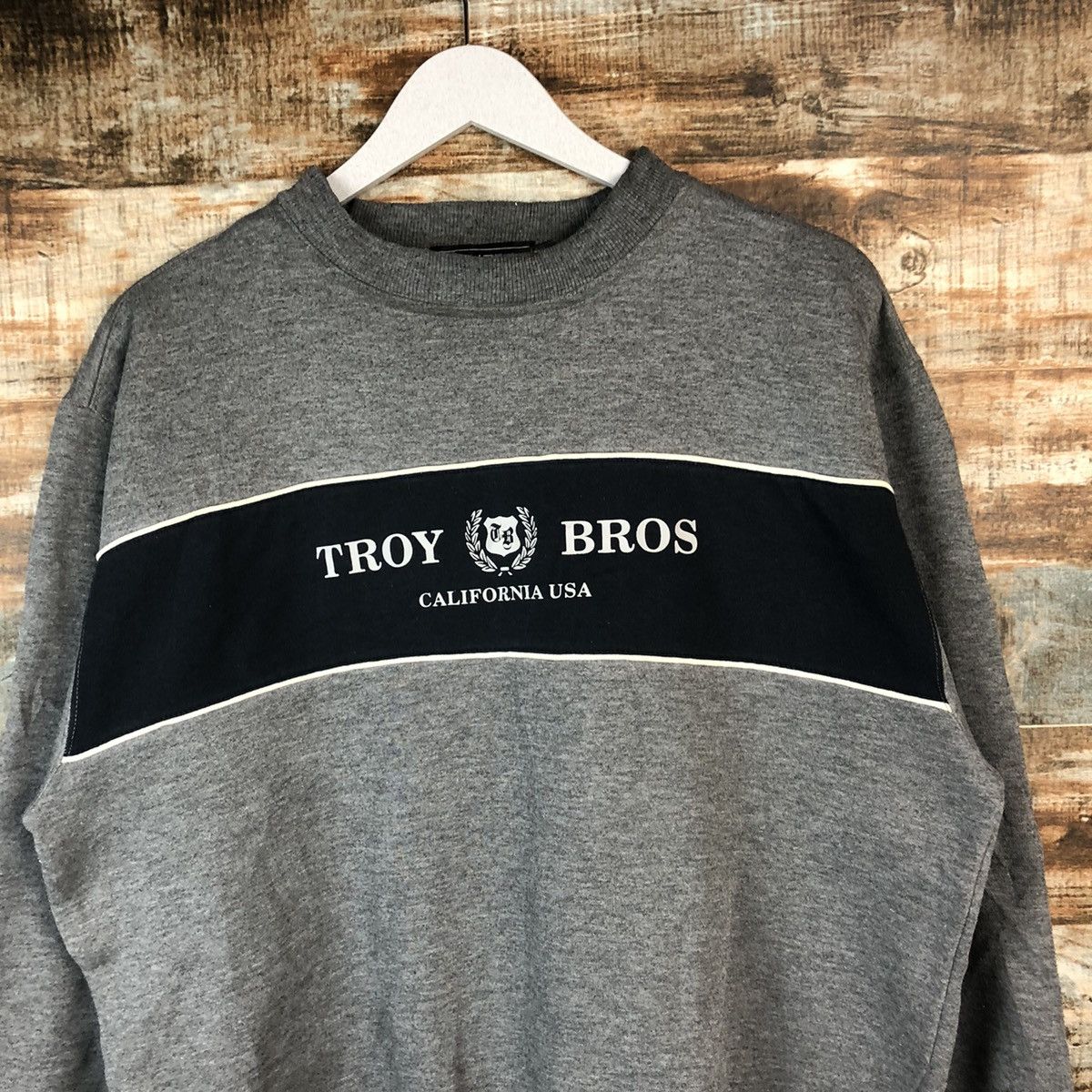 Japanese Brand × Vintage Troy Bros vintage Grey Sweatshirt #A2020 Size US M / EU 48-50 / 2 - 5 Thumbnail