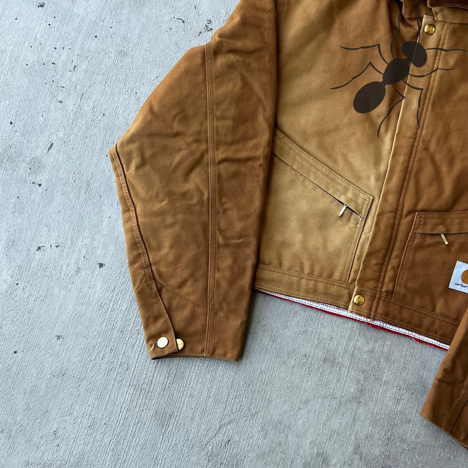 Carhartt × Vintage Carhartt brown cropped Detroit style work wear jacket Size US L / EU 52-54 / 3 - 9 Thumbnail