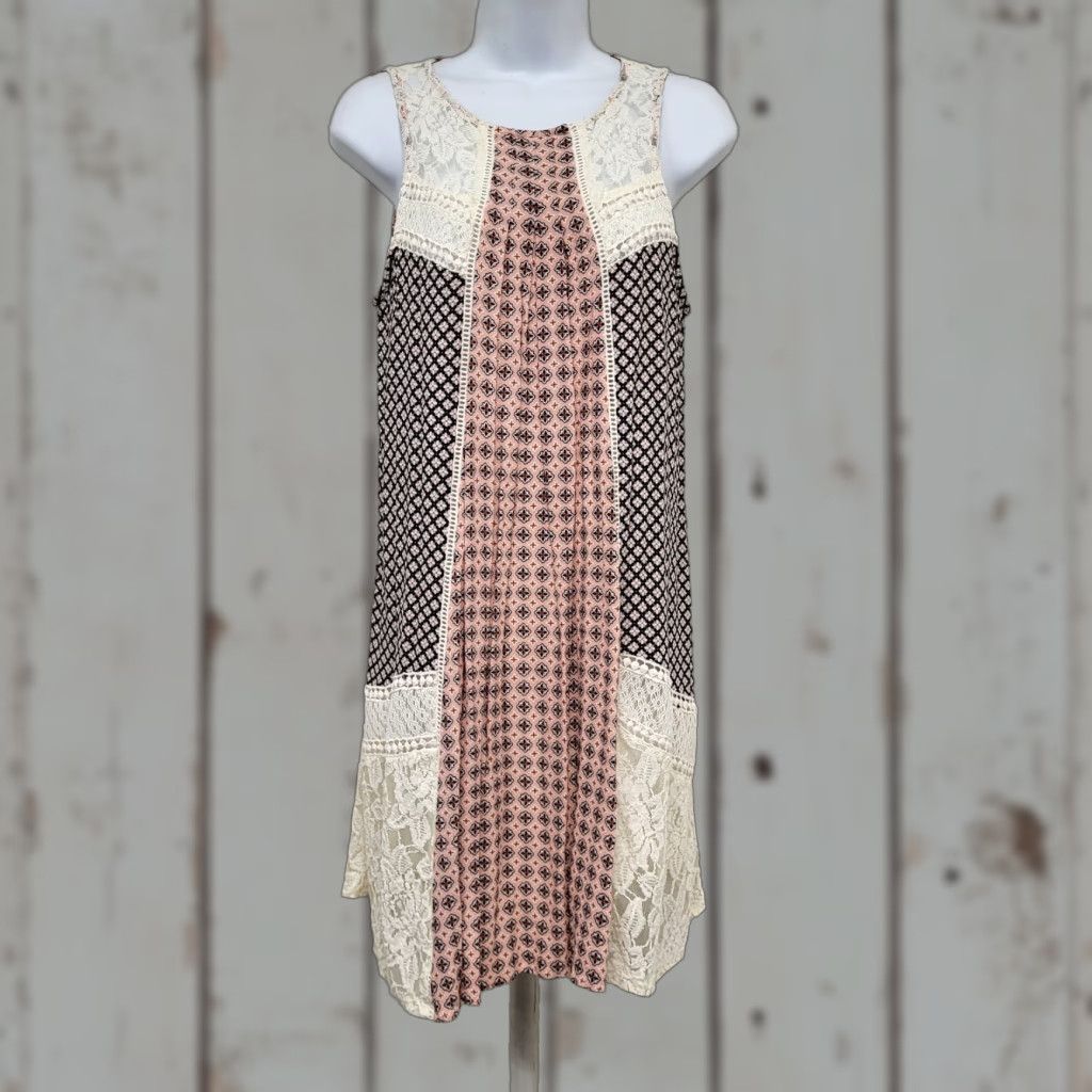 Vintage Cato Dress Women's Size Medium Boho Ivory Lace Sleeveless Bohemian Summer Shift Size M / US 6-8 / IT 42-44 - 1 Thumbnail