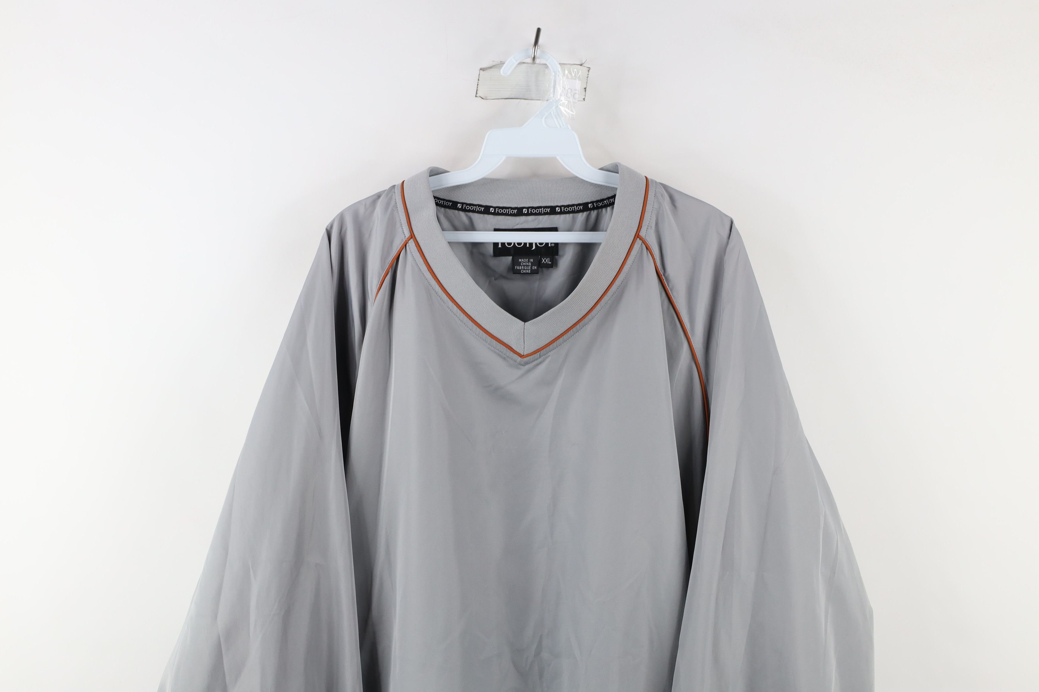 Footjoy × Vintage FootJoy Golfing Golf Pullover Windbreaker Rain Jacket Silver Size US XXL / EU 58 / 5 - 2 Thumbnail