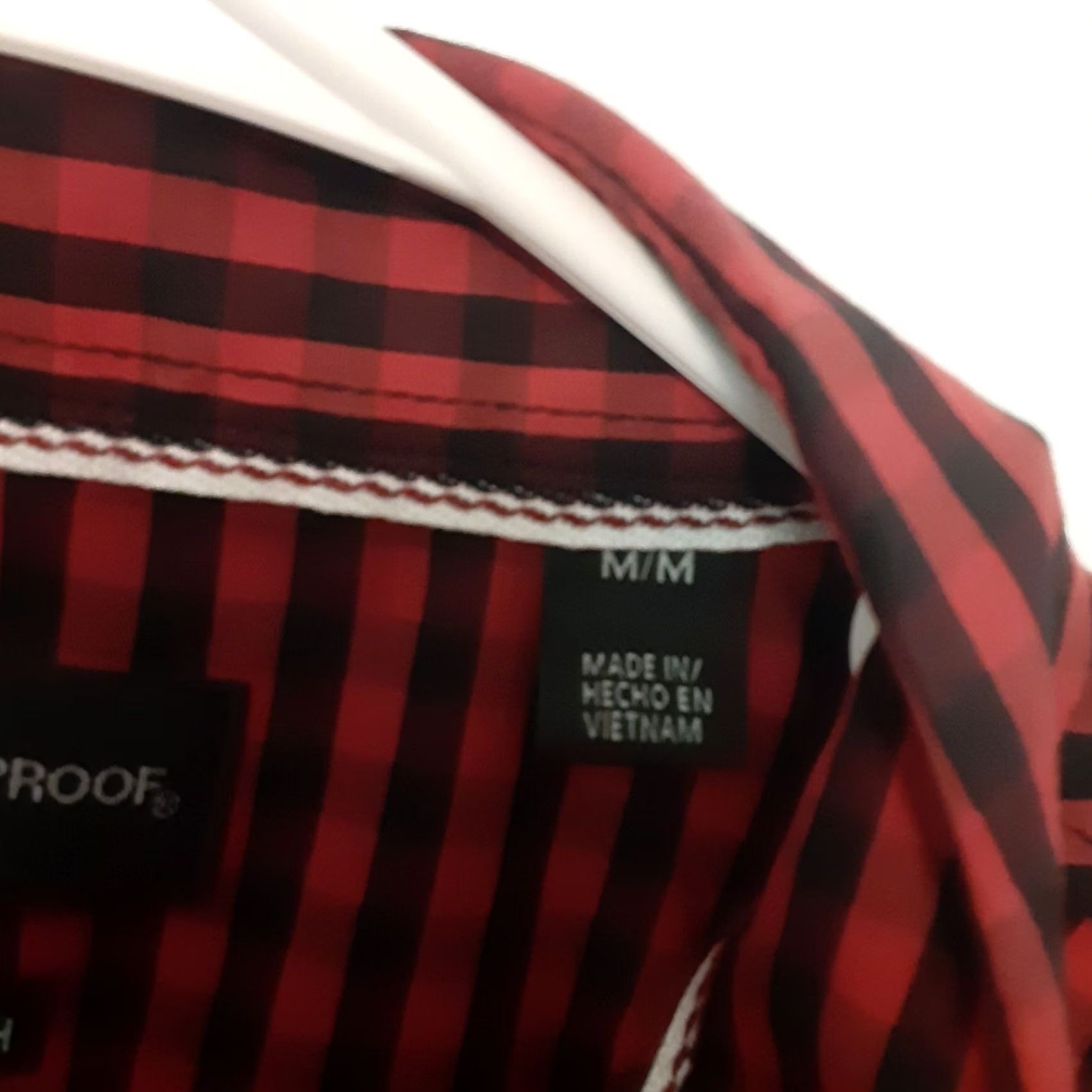 Weatherproof Weatherproof Shirt Mens M Red Plaid Short Sleeve Button-Down Stretch Washable Cotton Blend Casual Workwear Travel Modern" Size US M / EU 48-50 / 2 - 5 Thumbnail