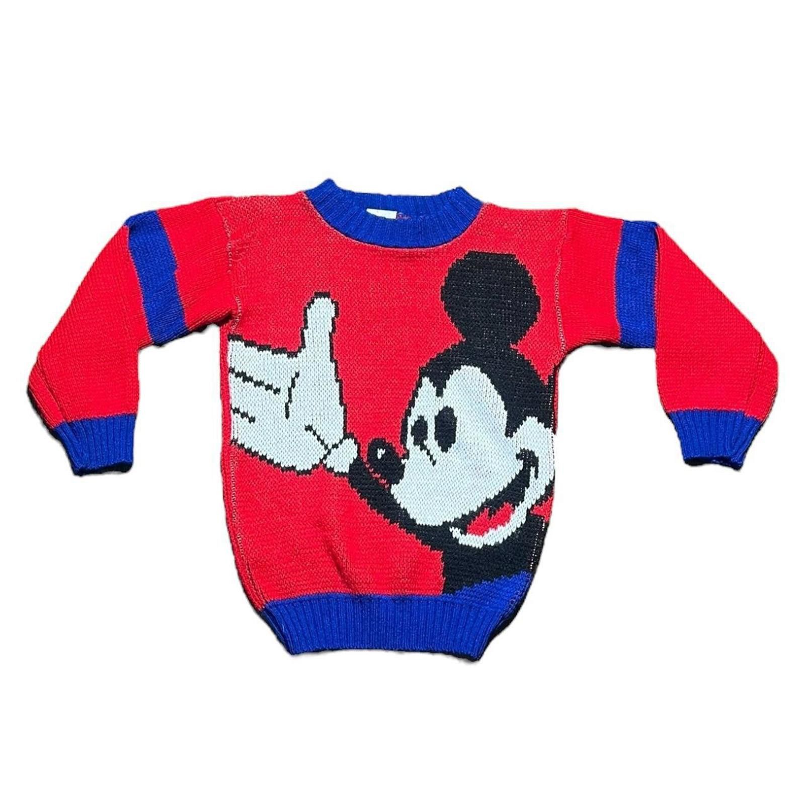 Disney Vintage 80s Disney Mickey Mouse Red Sweater Size US XXS / EU 40 - 1 Thumbnail