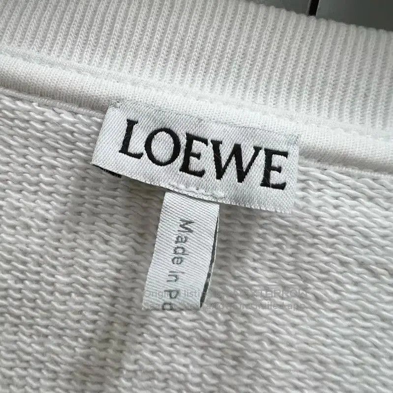 Loewe Loewe White Cotton Long Sleeve Sweatshirt . Size XL / US 12-14 / IT 48-50 - 2 Thumbnail