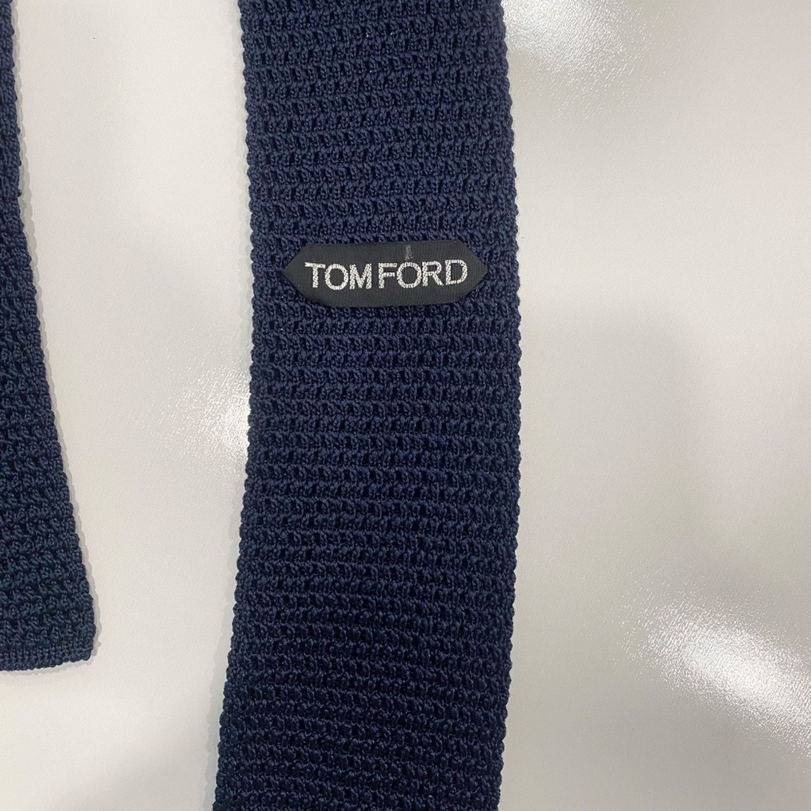 Tom Ford Tom Ford Silk Italian Knitted Square End Tie Size ONE SIZE - 5 Thumbnail