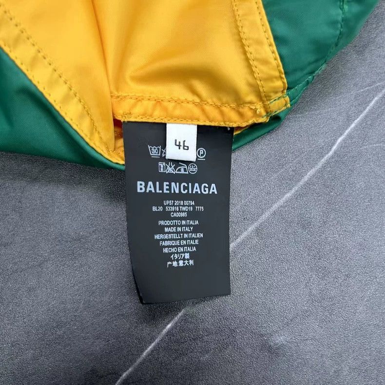 Balenciaga Balenciaga Yellow Green Colorblock Windbreaker Jacket-2506 Size US L / EU 52-54 / 3 - 6 Thumbnail