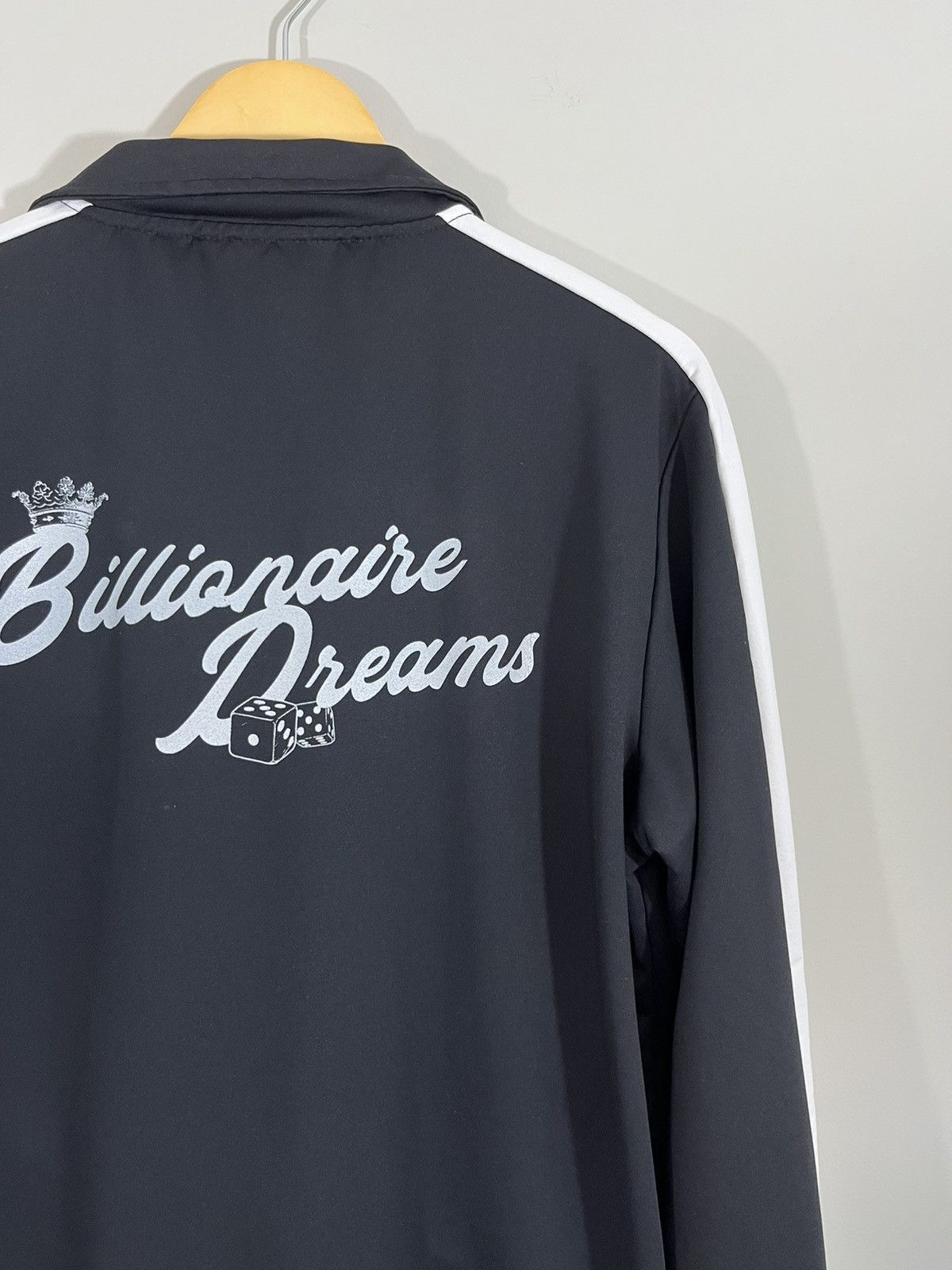 Vintage Billionaire Dreams Dice Black Stripe Track Jacket Size US L / EU 52-54 / 3 - 12 Thumbnail
