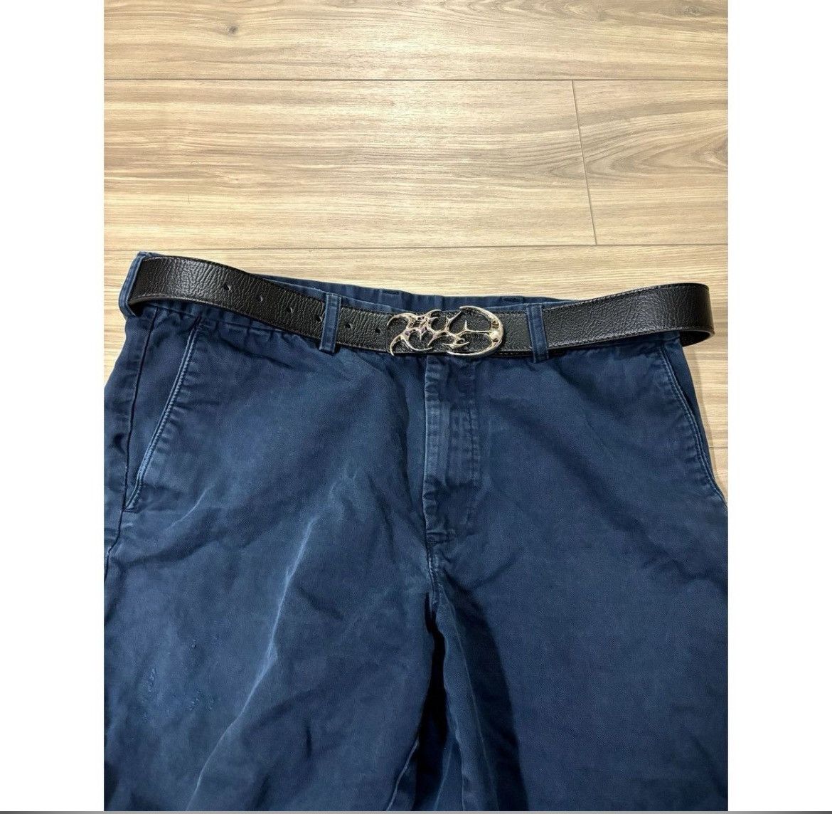 Japanese Brand × Vintage A8 - Y2K Silver Buckle Belt Size 32 - 2 Thumbnail