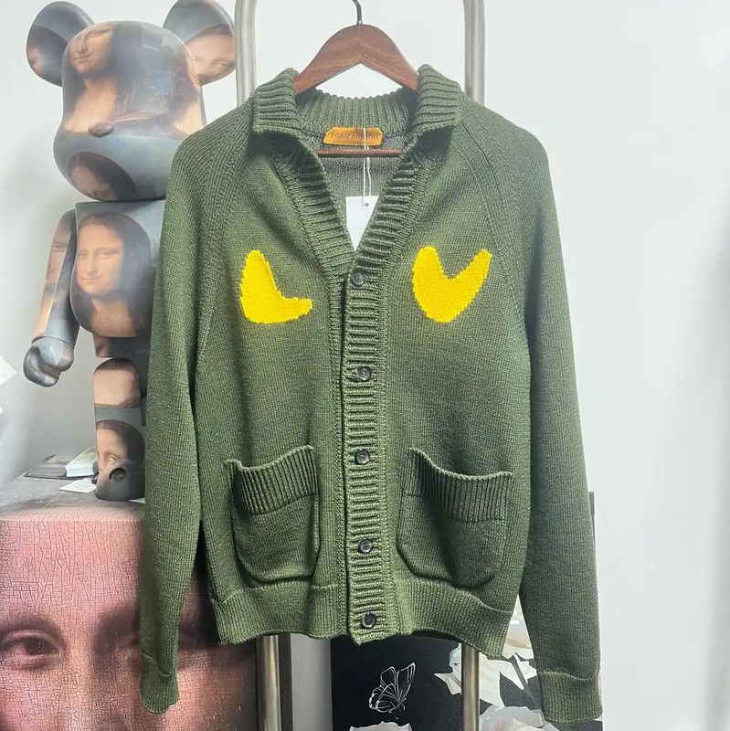 Louis Vuitton Louis Vuitton Green Knit Sweater for Men 0089 Size US M / EU 48-50 / 2 - 1 Thumbnail