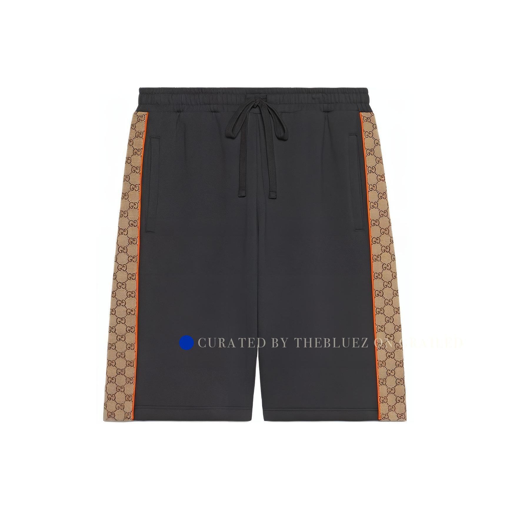 Gucci Gray Monogram Side Stripe Shorts Size US 32 / EU 48 - 1 Thumbnail