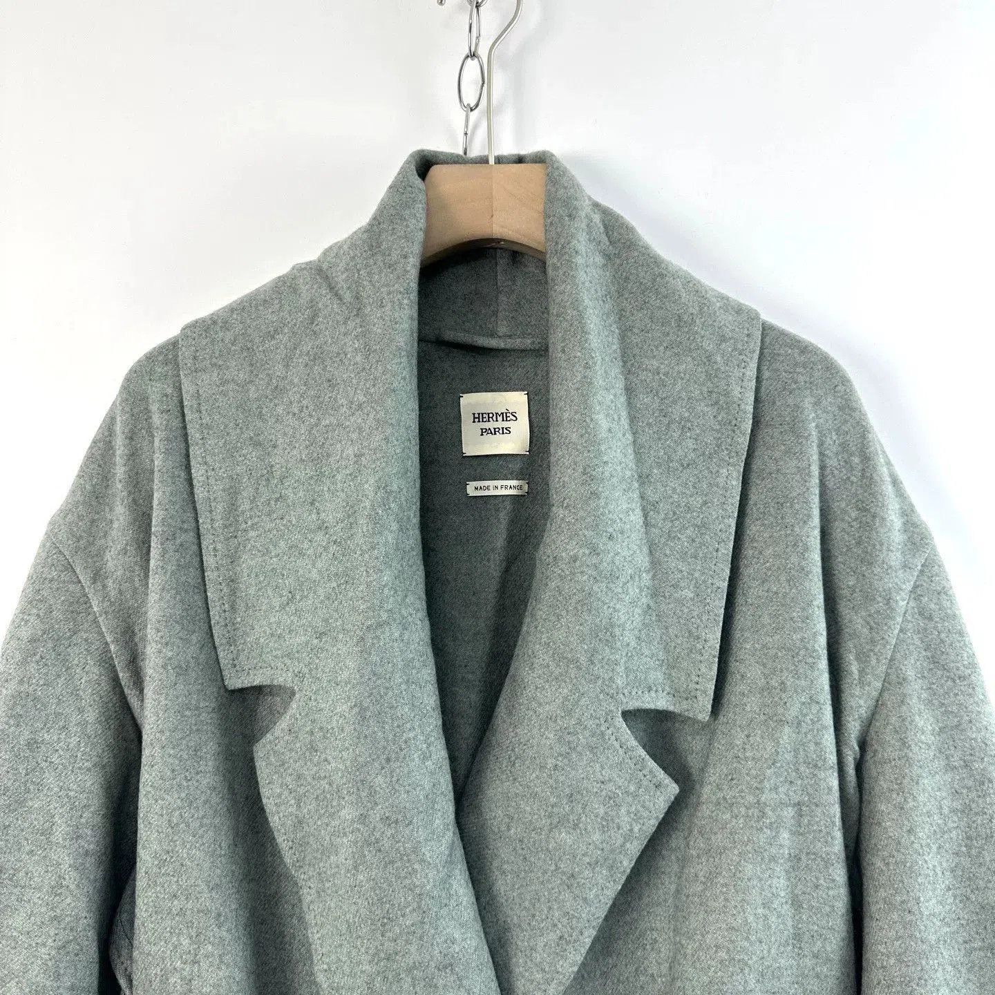 Hermes Hermes Women's Gray Long Cashmere Coat. Size M / US 6-8 / IT 42-44 - 3 Thumbnail