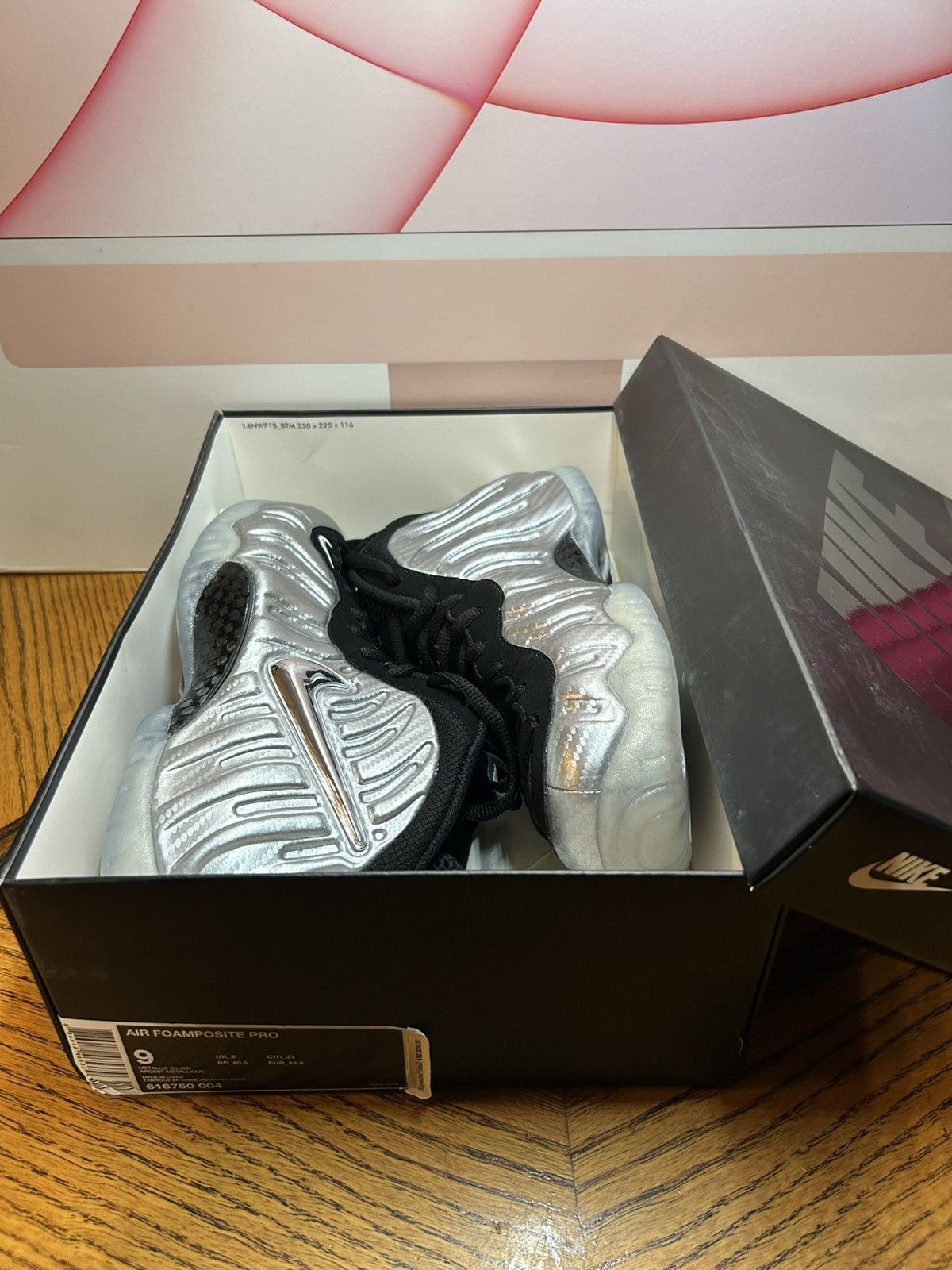Nike Size 9- Nike Air Foamposite Pro Silver Surfer 2017 Size US 9 / EU 42 - 3 Thumbnail