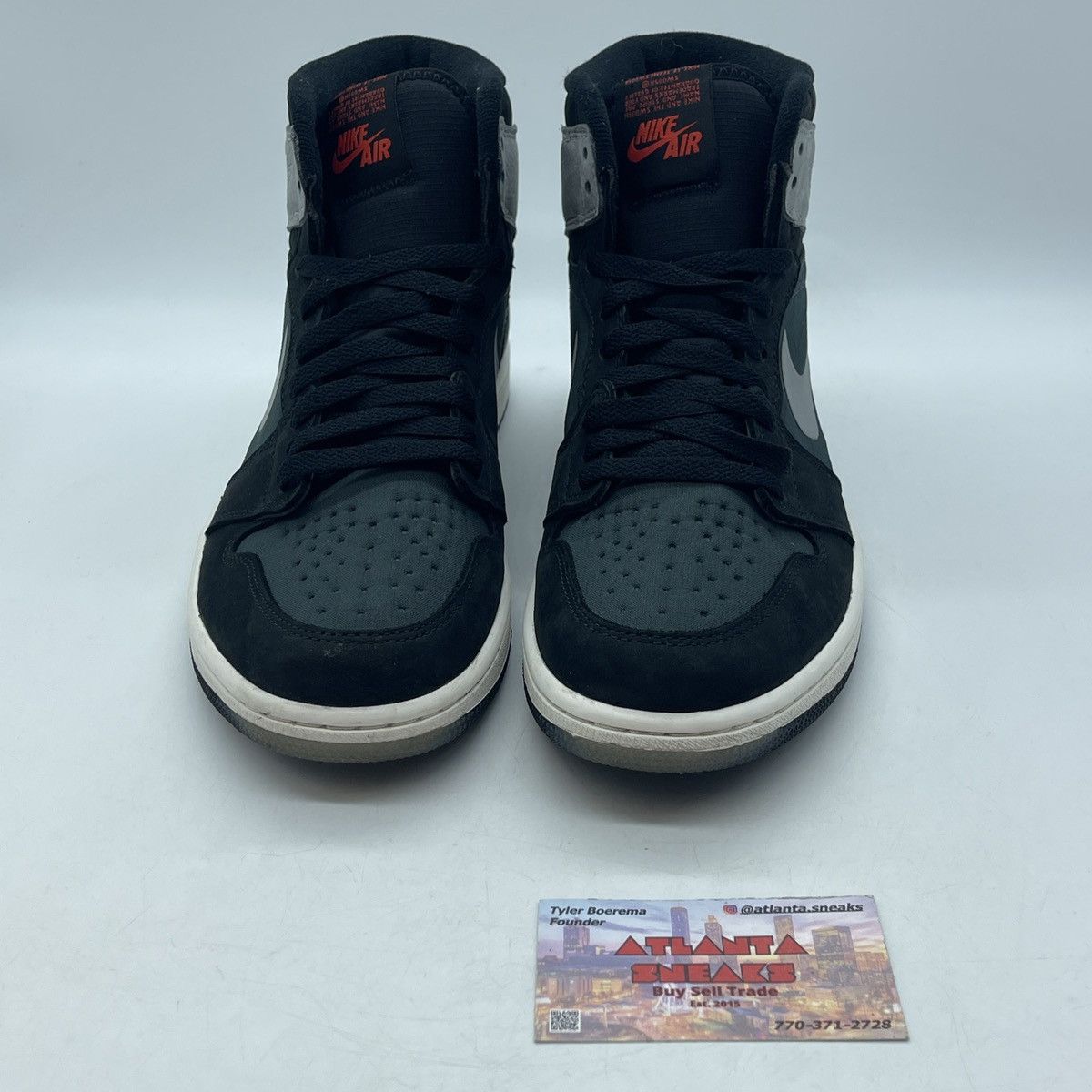 Jordan Brand Air Jordan 1 high black particle Grey Size US 9.5 / EU 42-43 - 2 Thumbnail
