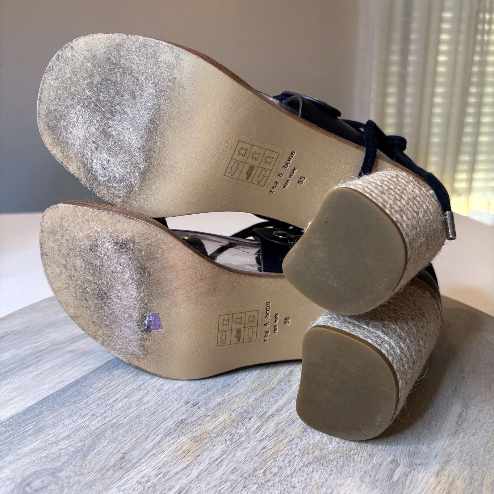 Rag & Bone Rag & Bone Women's Eden Navy Blue Lace-Up Heels Size 7 Size US 7 / IT 37 - 10 Thumbnail