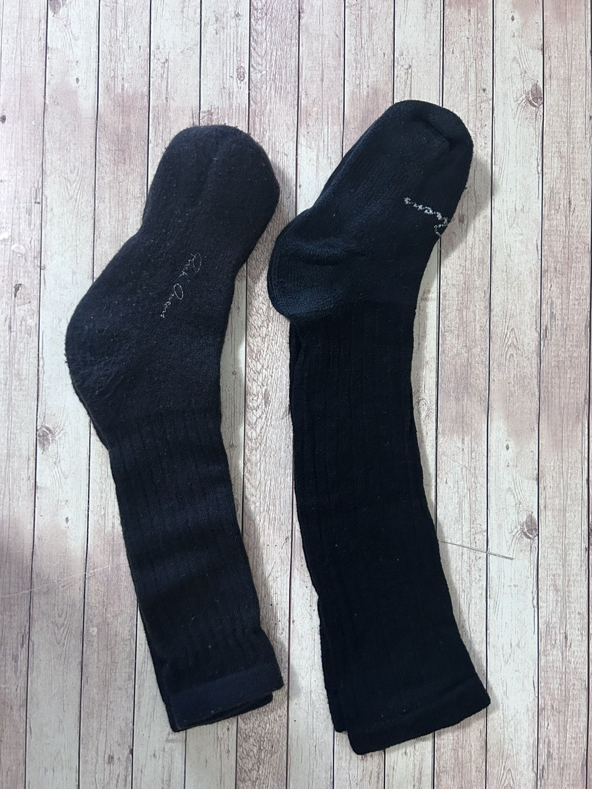 Rick Owens 2 PAIRS high Cotton Wool SOCKS vg+ drkshdw boris saberi UNI Size ONE SIZE - 1 Thumbnail