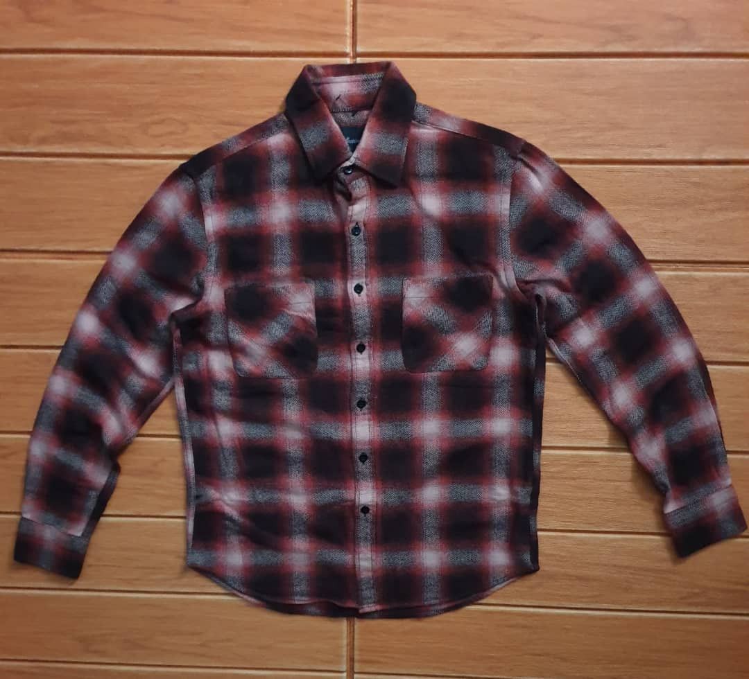 Japanese Brand 💥Collective red shadow checkered flannel shirt Size US M / EU 48-50 / 2 - 1 Thumbnail
