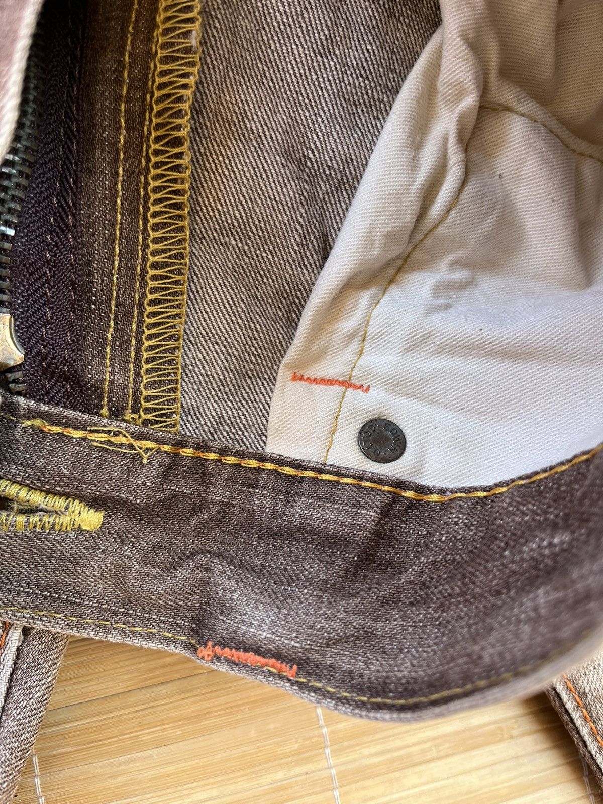 Edwin Vintage Edwin 505zx selvedge denim distress Size US 35 - 14 Thumbnail