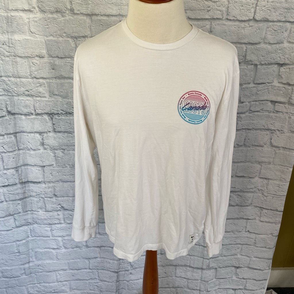 Roots Roots Canada men XL Crewneck graphic print t-shirt white Size US XL / EU 56 / 4 - 1 Thumbnail