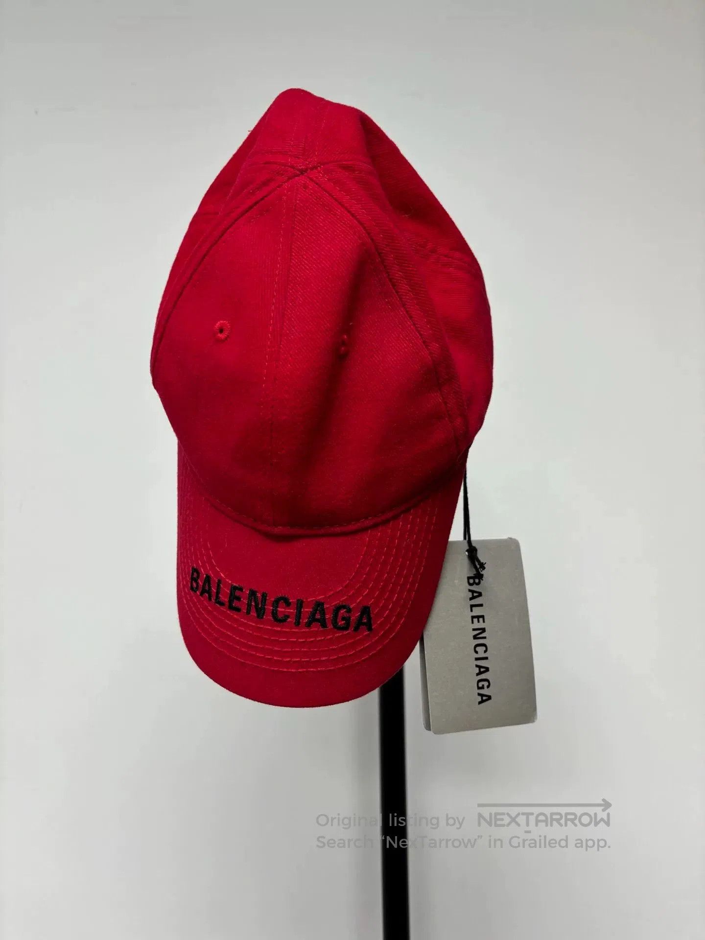 Balenciaga balenciaga red cotton baseball cap for men. Size ONE SIZE - 1 Thumbnail