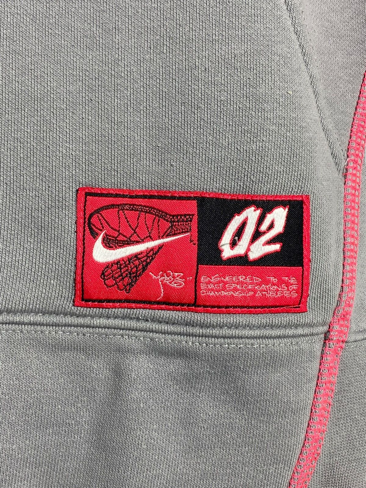 Nike 🔥 2000s NIKE BASKETBALL RARE HOODIE 3D LOGO CONTRAST STITCH Size US M / EU 48-50 / 2 - 14 Thumbnail