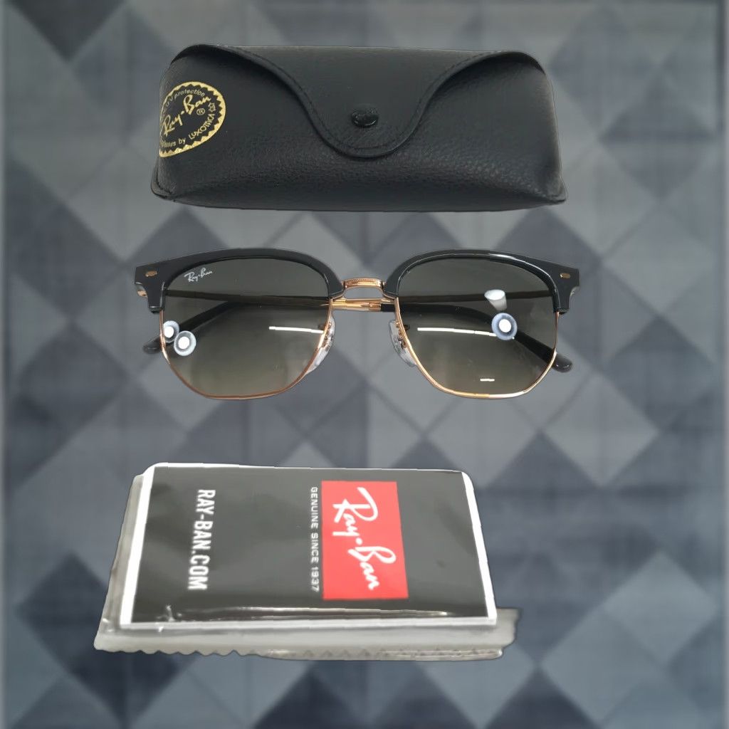 VINTAGE Ray-Ban Sunglasses RB4416 CLUBMASTER Gradient Dark Grey Men Women 51mm UV400 Italy