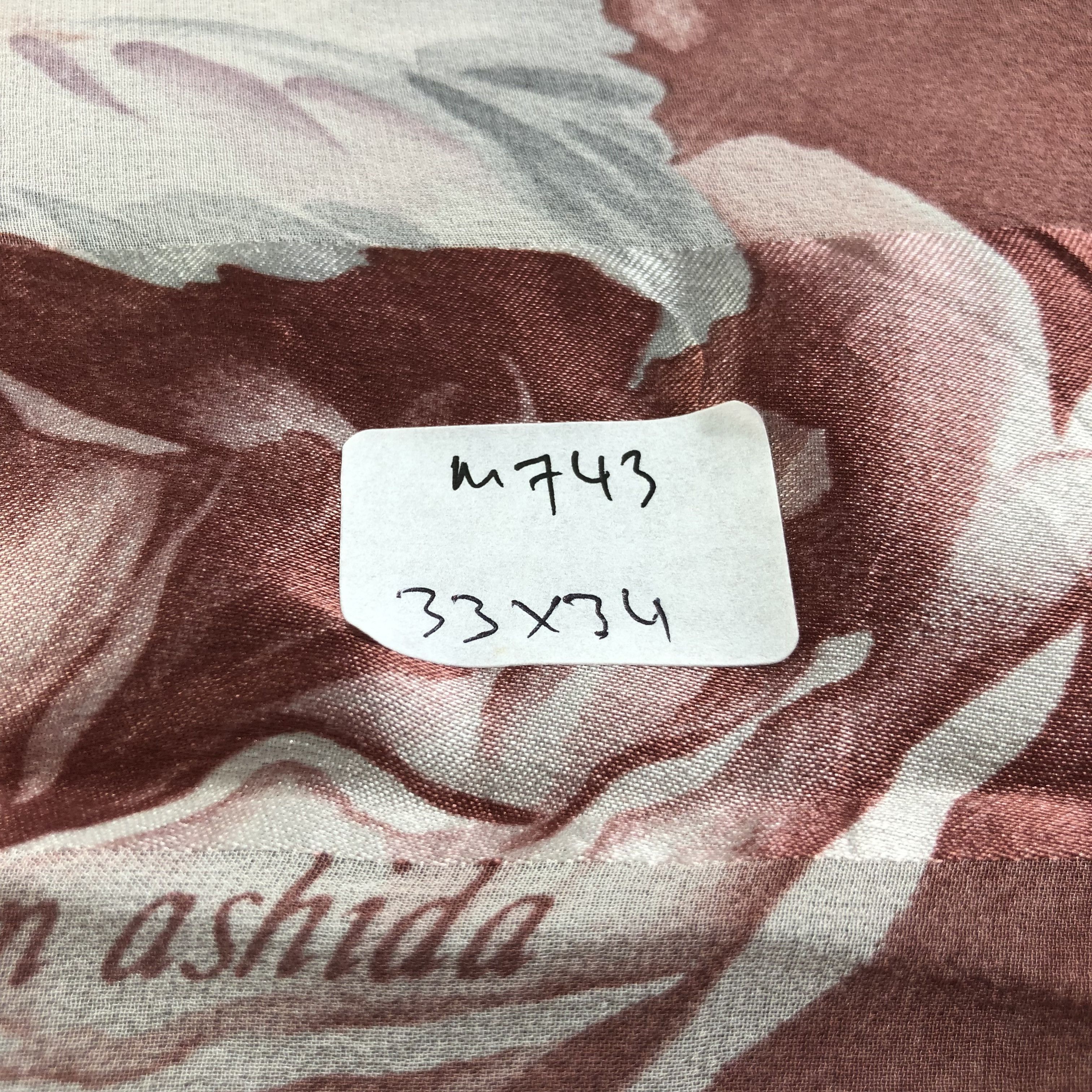 Vintage Jun Ashida Floral Slit Thread Silk Scarf M743 Size ONE SIZE - 7 Thumbnail